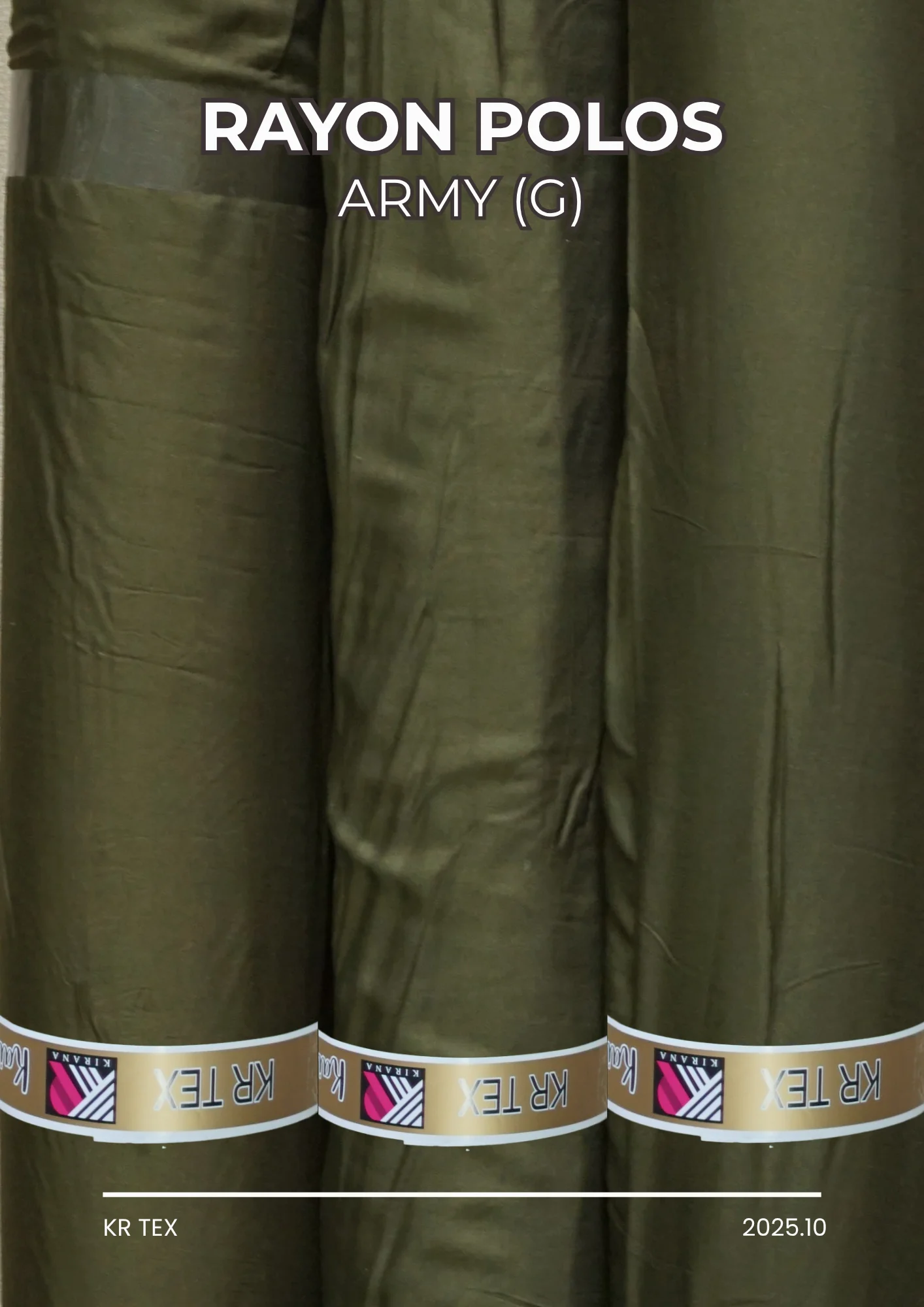 Rayon Polos Hijau Army